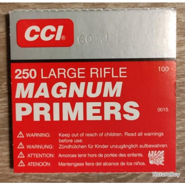 250 amorces Large Rifle Magnum CCI 250