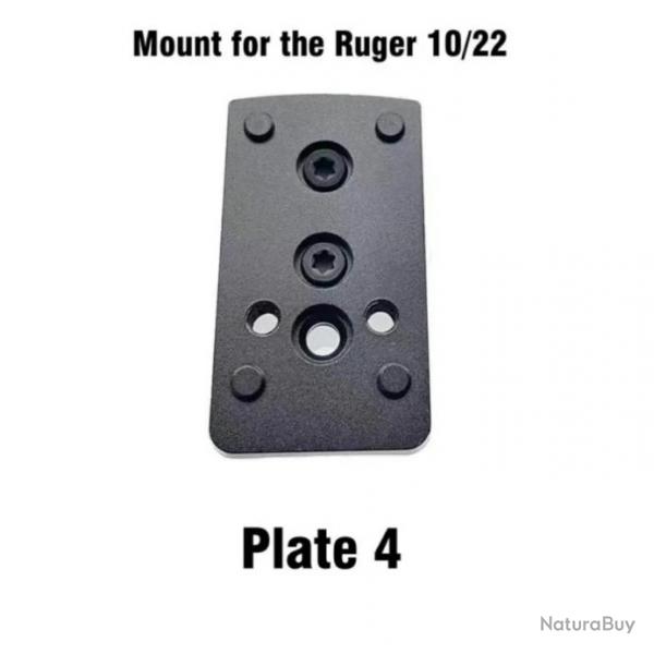 Embase montage pour point rouge pour Ruger 10/22 - Modle 4