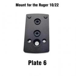 Embase montage pour point rouge pour Ruger 10/22 - Modèle 6