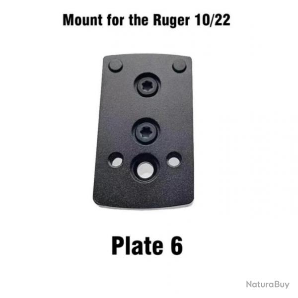 Embase montage pour point rouge pour Ruger 10/22 - Modle 6