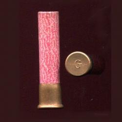 9 mm Flobert ancienne Gévelot - RARE corps en carton marbré rouge