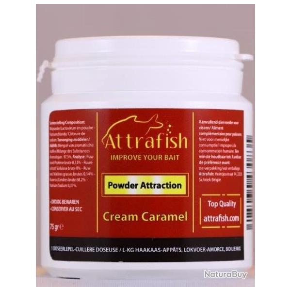 ATTRAFISH ADDITIF POWDER ATTRACTION CREAM CARAMEL 75GR
