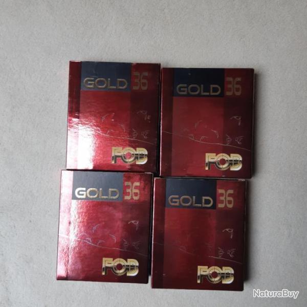 LOT DE 40 CARTOUCHES FOB GOLD 36 CALIBRE 12/70 PLOMBS DE 1