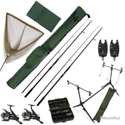 Pack Rod Pod NGT Sans Fil : 2 Alarmes De Morsure + Récepteur - Pêche En Eau Douce