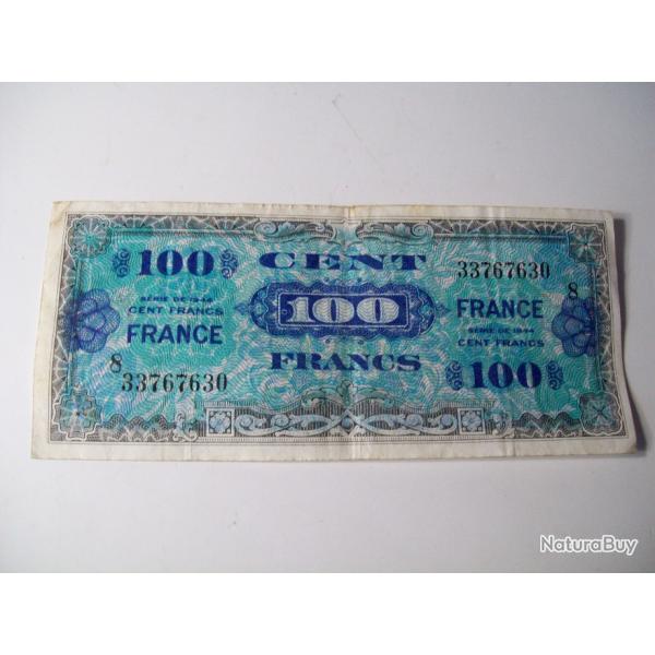 militaria ww2 U.S. billet 100 francs 1944 mie pour la libration imprim U.S.A.