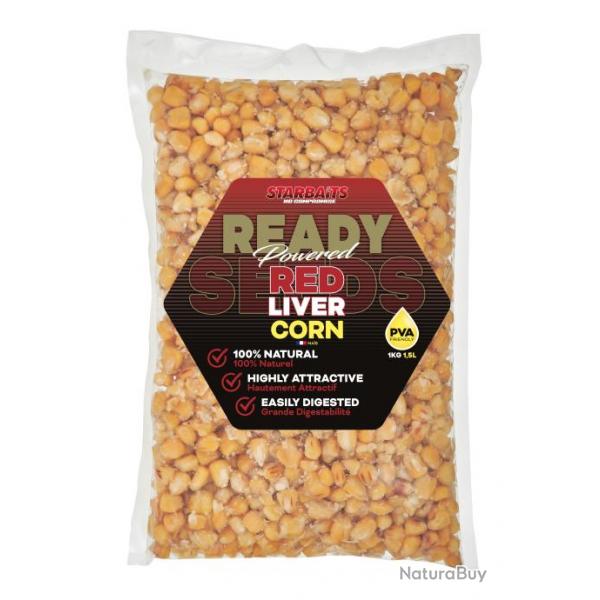 Graine Cuite Starbaits Ready Seeds Red Liver Corn / Mais 1KG