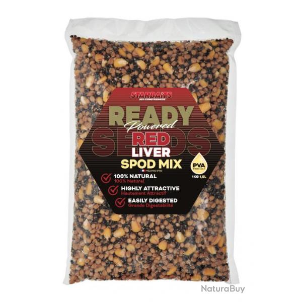 Graine Cuite Starbaits Ready Seeds Red Liver Spod Mix / Mlange 1KG