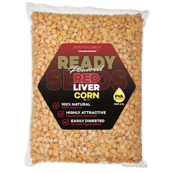 Graine Cuite Starbaits Ready Seeds Red Liver Corn 3KG