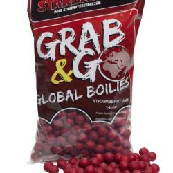 Bouillette Starbaits Grab & Go Global Boilies 1Kg 14mm Strawberry Jam