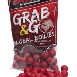 Bouillette Starbaits Grab & Go Global Boilies 1Kg 24mm Strawberry Jam