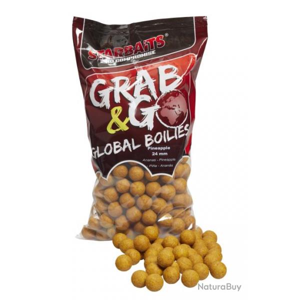 Bouillette Starbaits Grab & Go Global Boilies 2.5Kg 24mm Pineapple