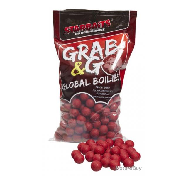 Bouillette Starbaits Grab & Go Global Boilies 2.5Kg 24mm Spice