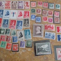 53 timbres Pétain Maréchal FRANCE Etat Français LVF légion tricolore Vichy timbres collaboration ww2