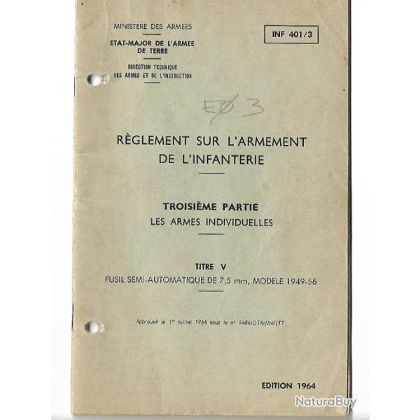 Rglement Armement FSA 49/56 - Edition 1964