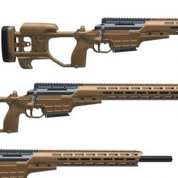 Carabine à Verrou Sako TRG 22 A1 Coyote/Brown - Filetée - Crosse plia - 6.5 Creedmoor / 51 cm