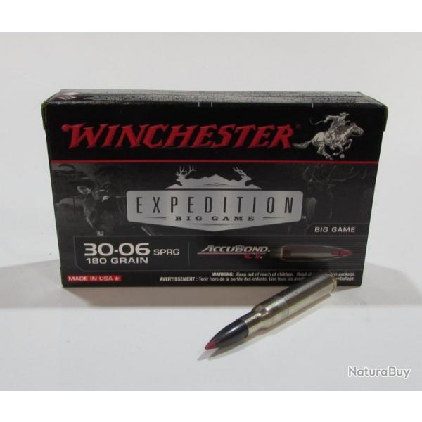 1 boite de 20 cartouches,30-06 Winchester Accubond CT 180 grains