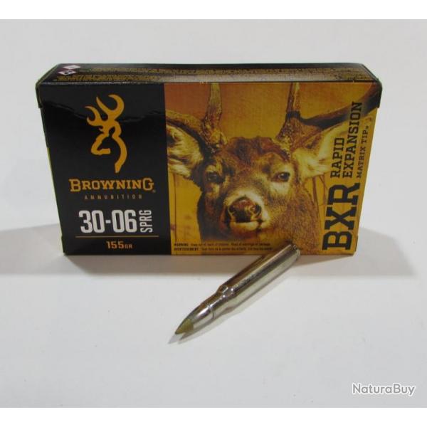 boite 20 cartouches cal 30-06 Browning BXR 155 grains