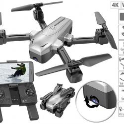 Drone Quadricoptère GPS Connecté  Caméra 4K et Capteur de Distance Gyroscope à 6 axes Ultra HD