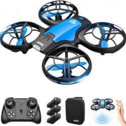 Drone Quadricoptère 4K V8 caméra HD 4K 1080P WiFi Fpv Pression de l'air en Hauteur pliante Bleu
