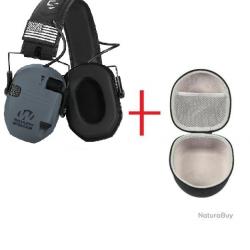 Casque de protection auditive électronique Walker's Razor coloris grey avec housse