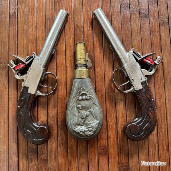BELLE PAIRE DE PISTOLET  SILEX XVlll me