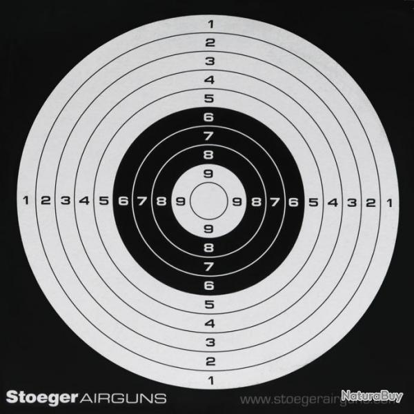 100 Cibles Stoeger pour Carabine  Plombs 14x14 cm