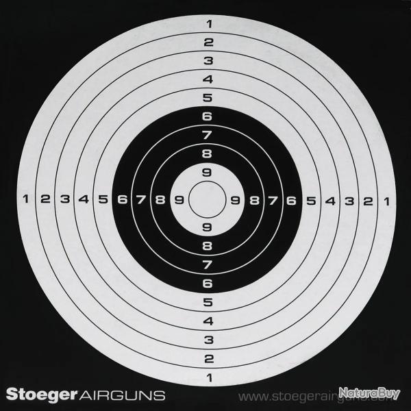 100 Cibles Stoeger pour Carabine à Plombs 14x14 cm
