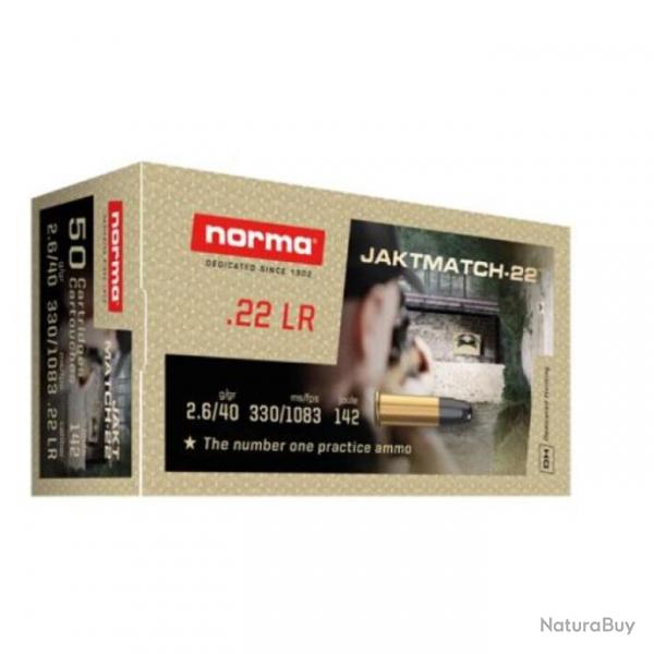 Balles Norma Jakt Match-22 Lead Round Nose - Cal. 22 LR - Par 1