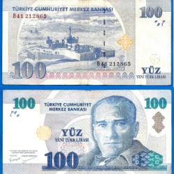 Turquie 100 Lirasi 2005 Rare Billet Lira Liras