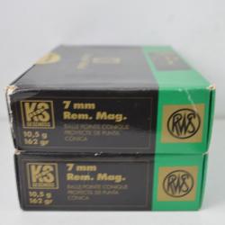 Lot de 40 Balles RWS Calibre 7mm Rem Mag KS 162GR