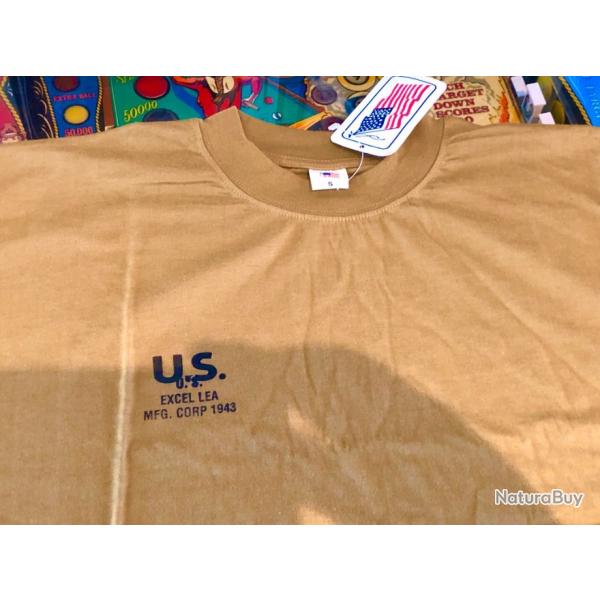 T-shirt US Army WW2 1943 OD Reconstitution