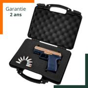 Etui noir 30 cm semi rigide pour pistolet et revolver - Mallettes et