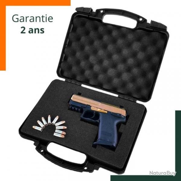 Mallette de transport de pistolet - Garantie 2 ans - Noir