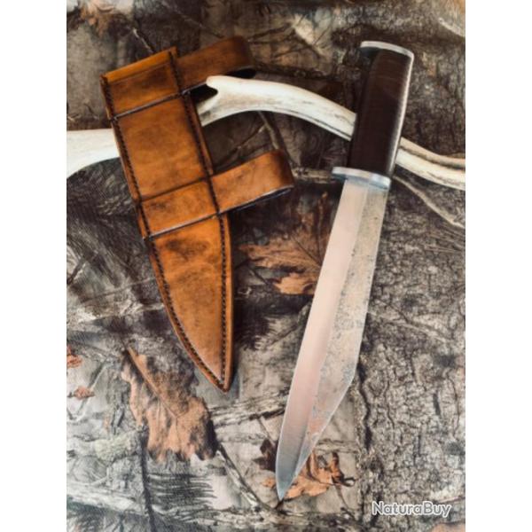 couteau artisanal scandinave scramasaex forg