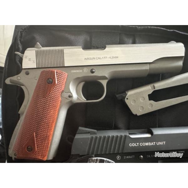 COLT 1911 SEVENTIES SWISS ARMS GBB CO2 blow back full metal