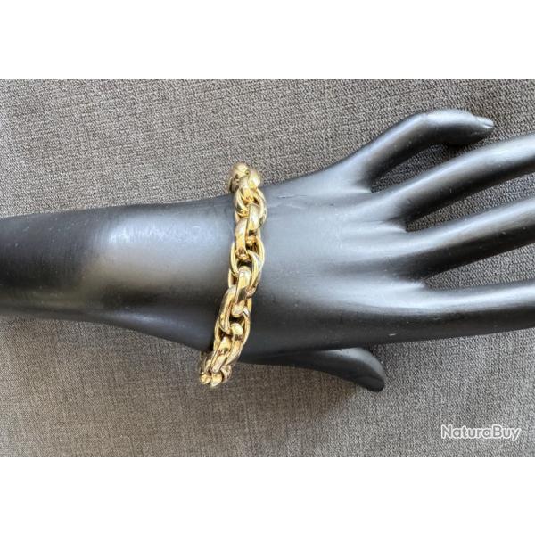Imposant bracelet or 18 carats - maille royale - 20 cm