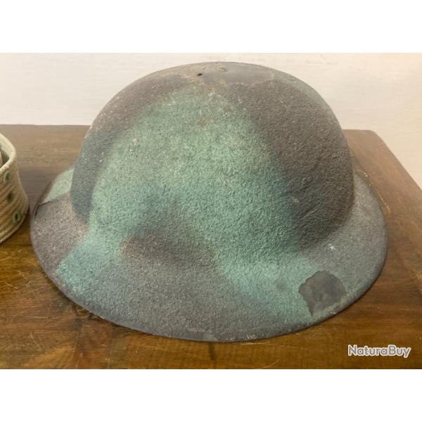 Casque US WW1 M17 camoufl de production anglaise - Doughboy helmet - plus extra