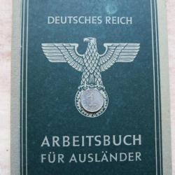 Livret allemand Arbeitsbuch für Auslander 1943