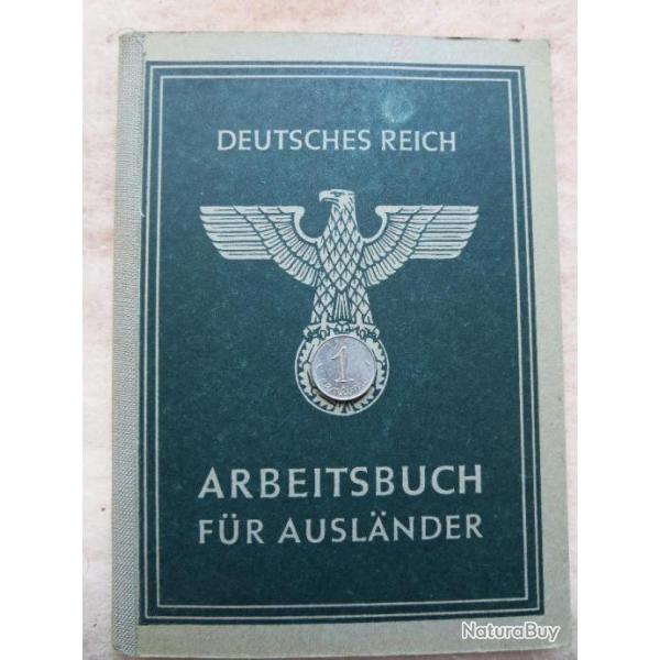 Livret allemand Arbeitsbuch fr Auslander 1943