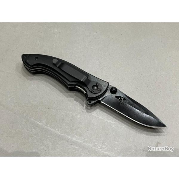 Couteau pliant type browning noir 19.5cm