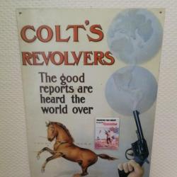 Plaque Colt's Revolver et munitions Remington 3D