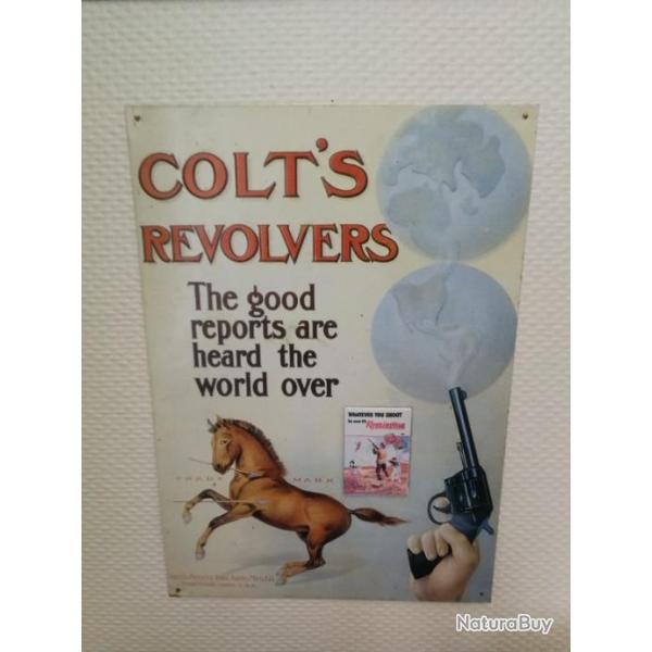 Plaque Colt's Revolver et munitions Remington 3D