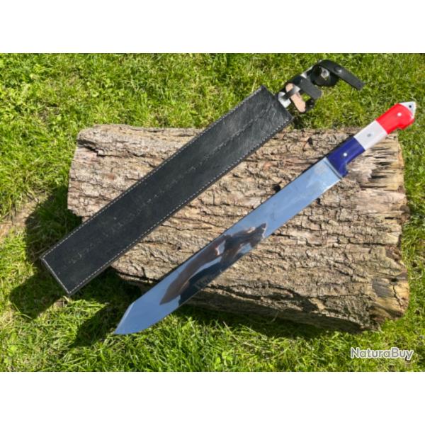 Monstrueuse Machette forge LLF srie COMMANDO 60cm edition patriote