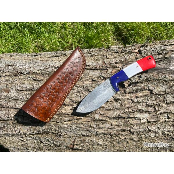 Couteau Bushcraft LLF 24,5cm damas dition patriote24