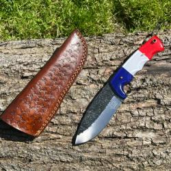 Couteau Bushcraft LLF 24,5cm acier D2 édition patriote