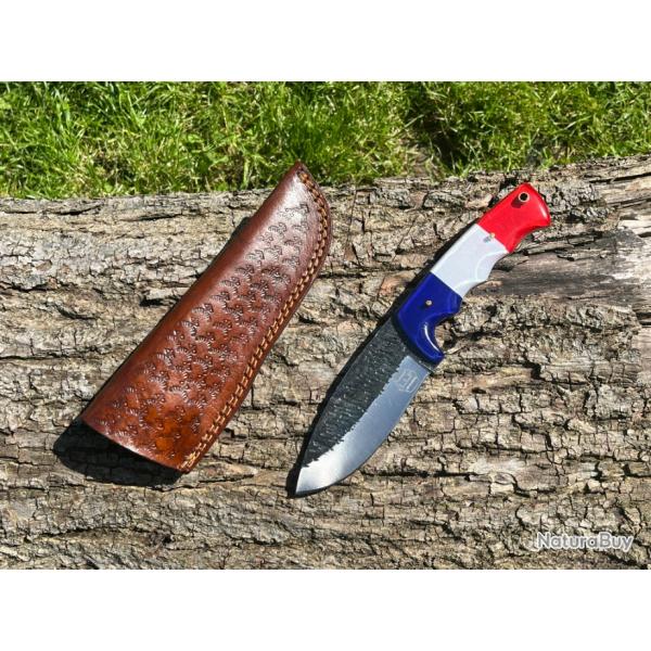 Couteau Bushcraft LLF 24,5cm acier D2 dition patriote