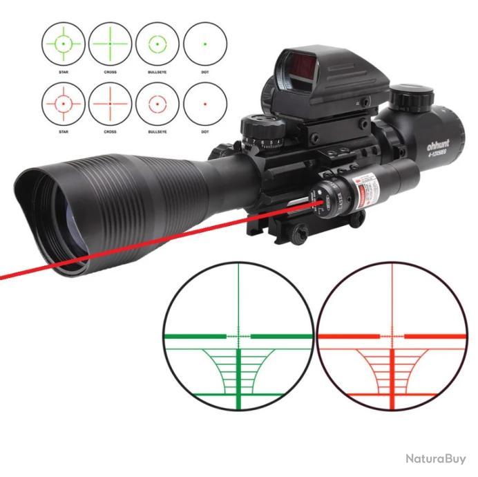 Lunette de tir 4 12x50G reticule lumineux laser rouge Red Dot Holographique Lunettes de tir et tactique 11885298