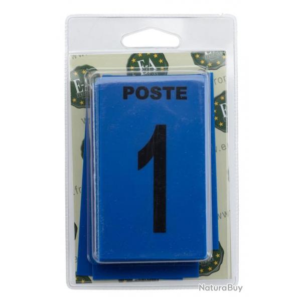 Lot de 27 plaques postes de chasse bleu