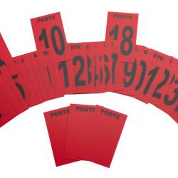 Lot de 27 plaques postes de chasse rouge