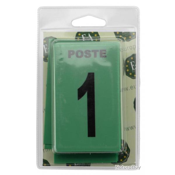 Lot de 27 plaques postes de chasse vert